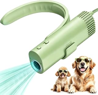 Athem Hundefön Ultraleiser 40dB, Freihändig um den Hals hängend, 200 Millionen Negative Ionen, 150m/s Schnelltrocknend, Blower Hund 8 Einstellbare Einstellungen für Geschwindigkeit & Temperatur