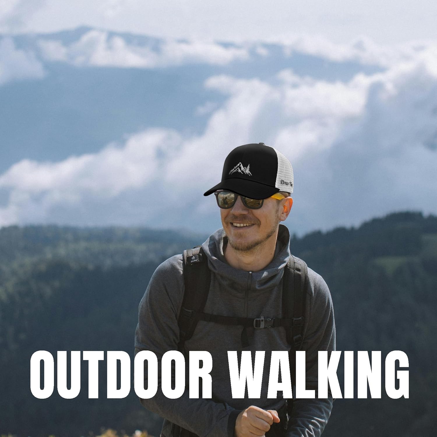 Mountain & Tree Outdoor Trucker Hat for Men Women, Embroidery Gift Baseball Cap for Hiking & Camping - Image 8