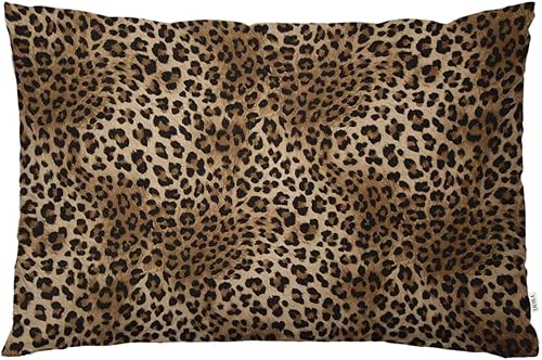 EKOBLA Funda de almohada con estampado de leopardo, estampado de safari, diseño de animales salvajes, piel de leo, guepardo, tigre, decoración