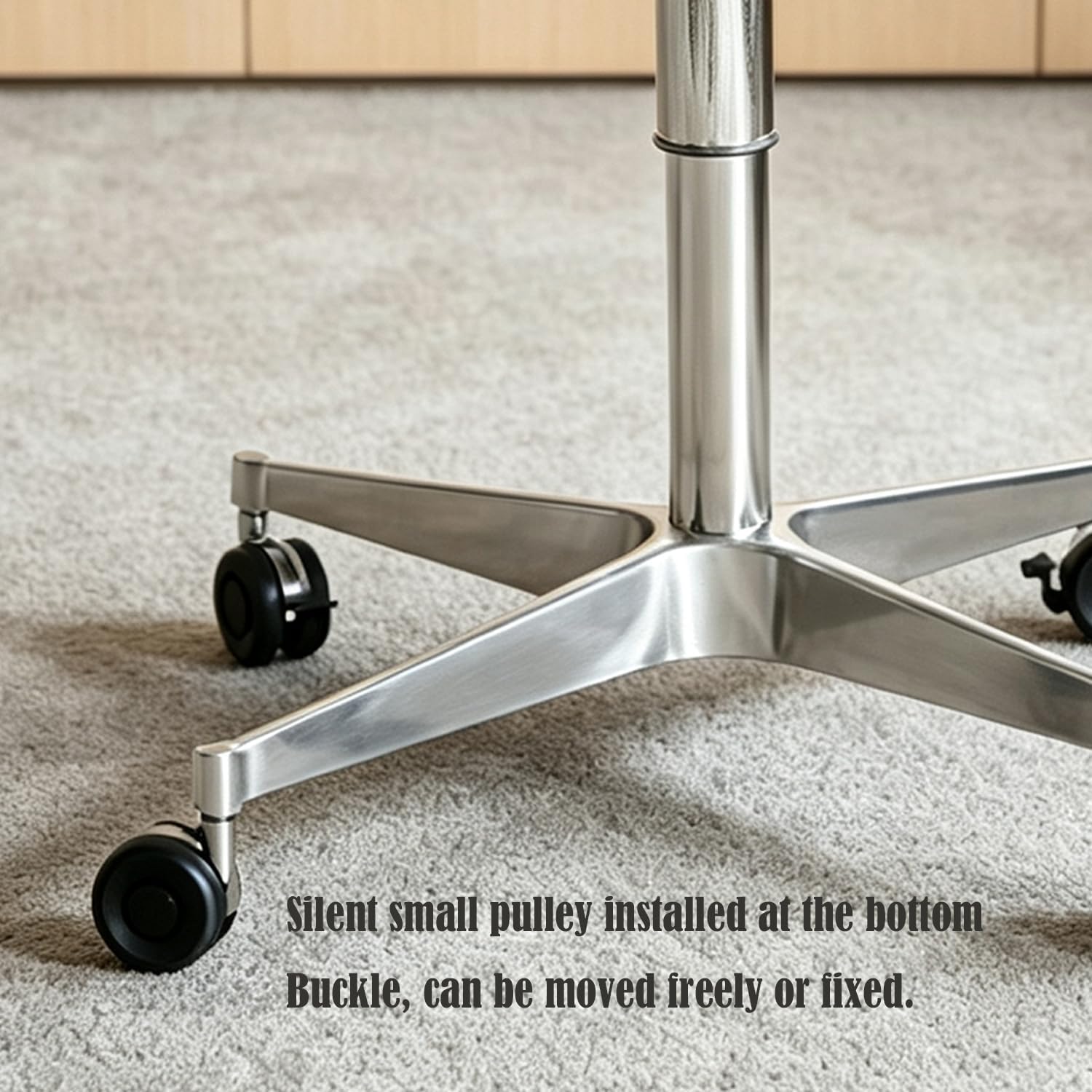 Rolling Adjustable Round Bar Table,23.6in Bistro Pub Table