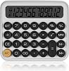 MT21 Calculator 12 Digit Mechanical Key Old Typewriter Style White with Large LCD Display