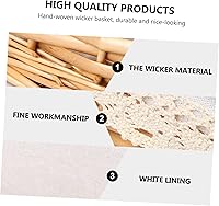 Vista 9 de Seagrass Lidded Rectangular Rattan Storage Bin Food Decor Wedding Decoration Bins Seagrass Hamper Baskets Woven Storage Basket with Lid Desk Decor