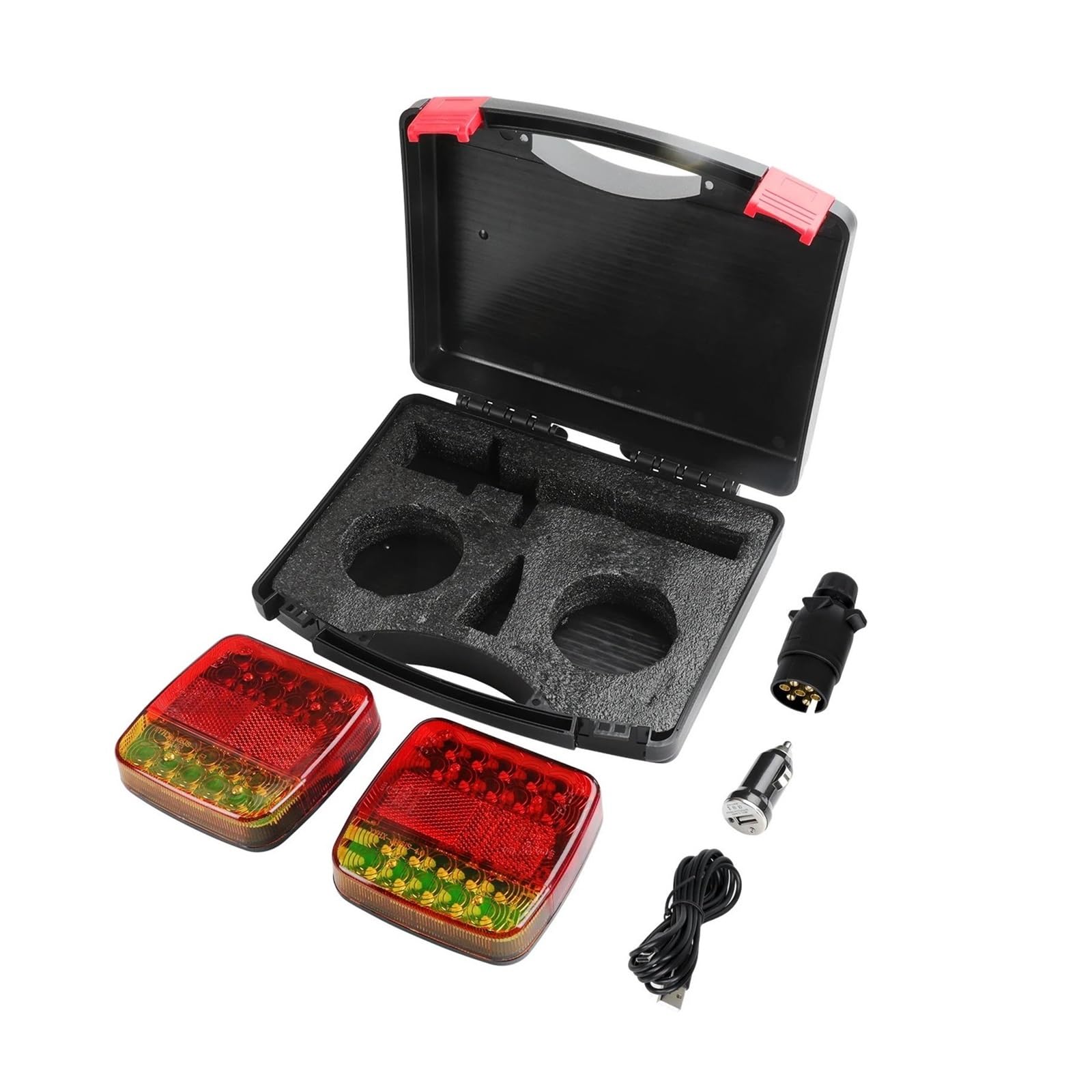 KHUKHU Trailer Lights Rear Light Tail Light Wireless LED Magnetic Trailer Tail Lights Cable-Free 12V Truck Rear Lamp For Trailer Lorry Caravan