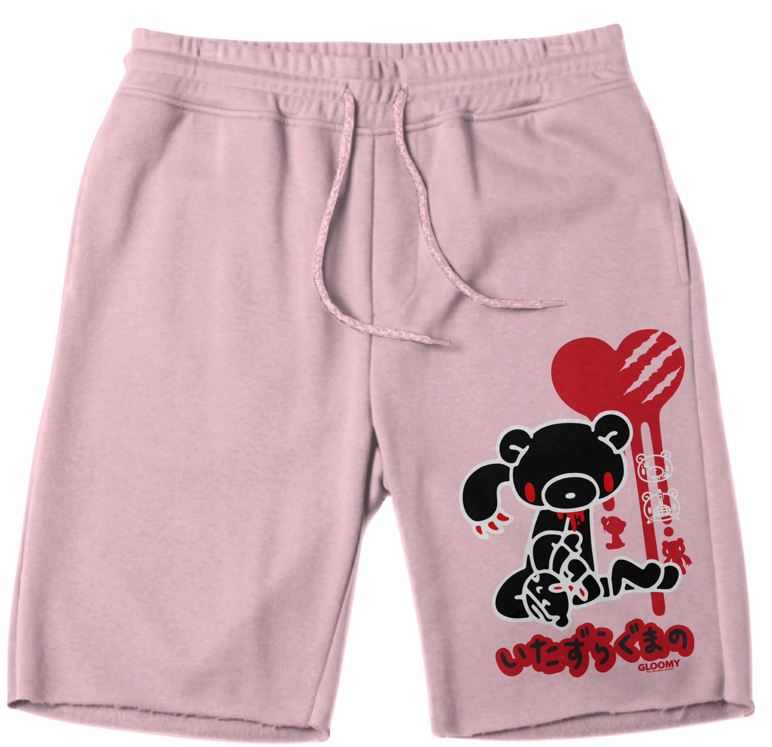 Isaac Morris LimitedGloomy Bear & Pity Attack Mens Drawstring Casual Shorts, Gloomy Bear Shorts for Men