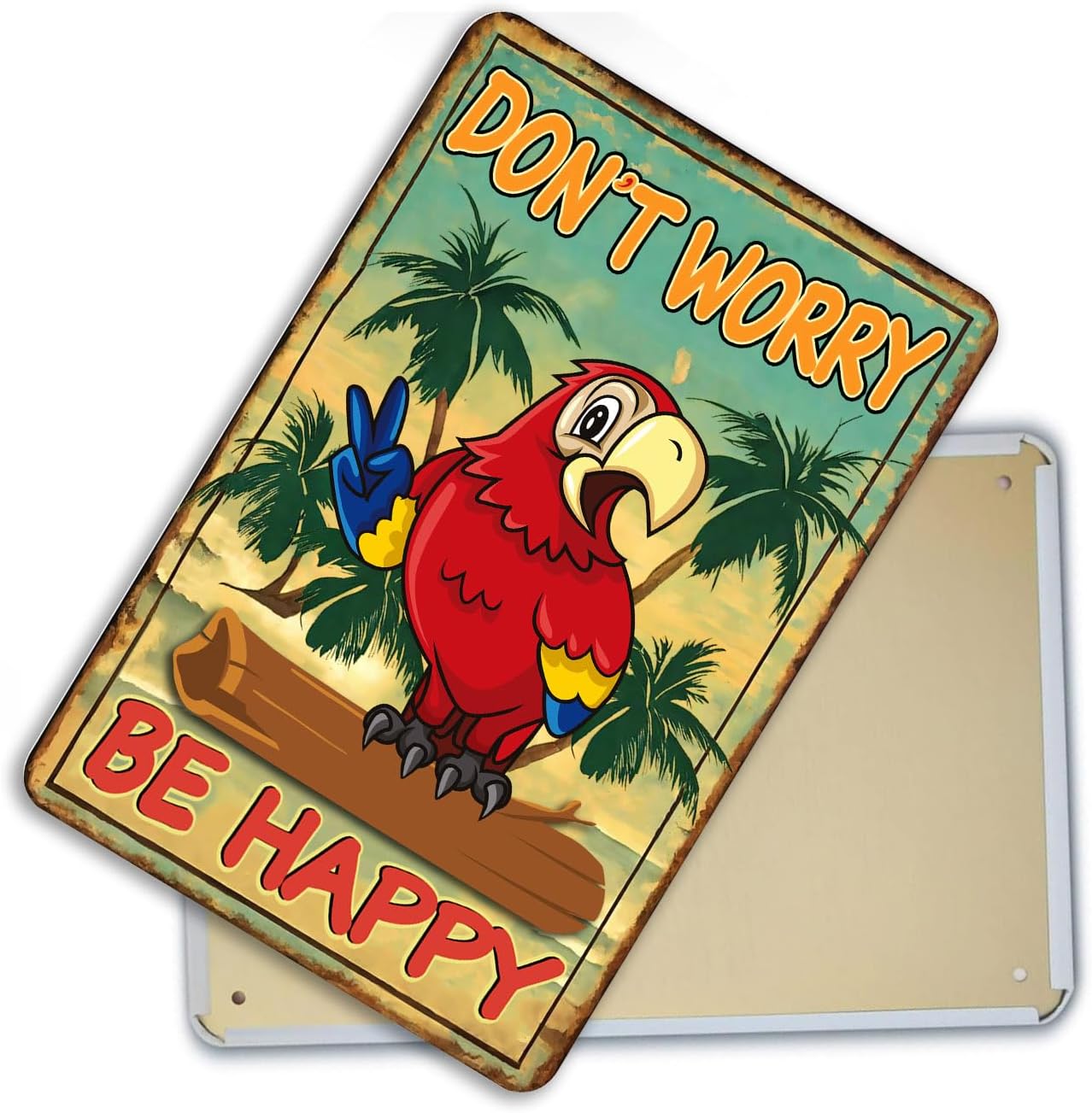 Don't Worry Be Happy 8" x 12" Outdoor Metal Signs for Backyard, Patio, Porch Decor - Image 6