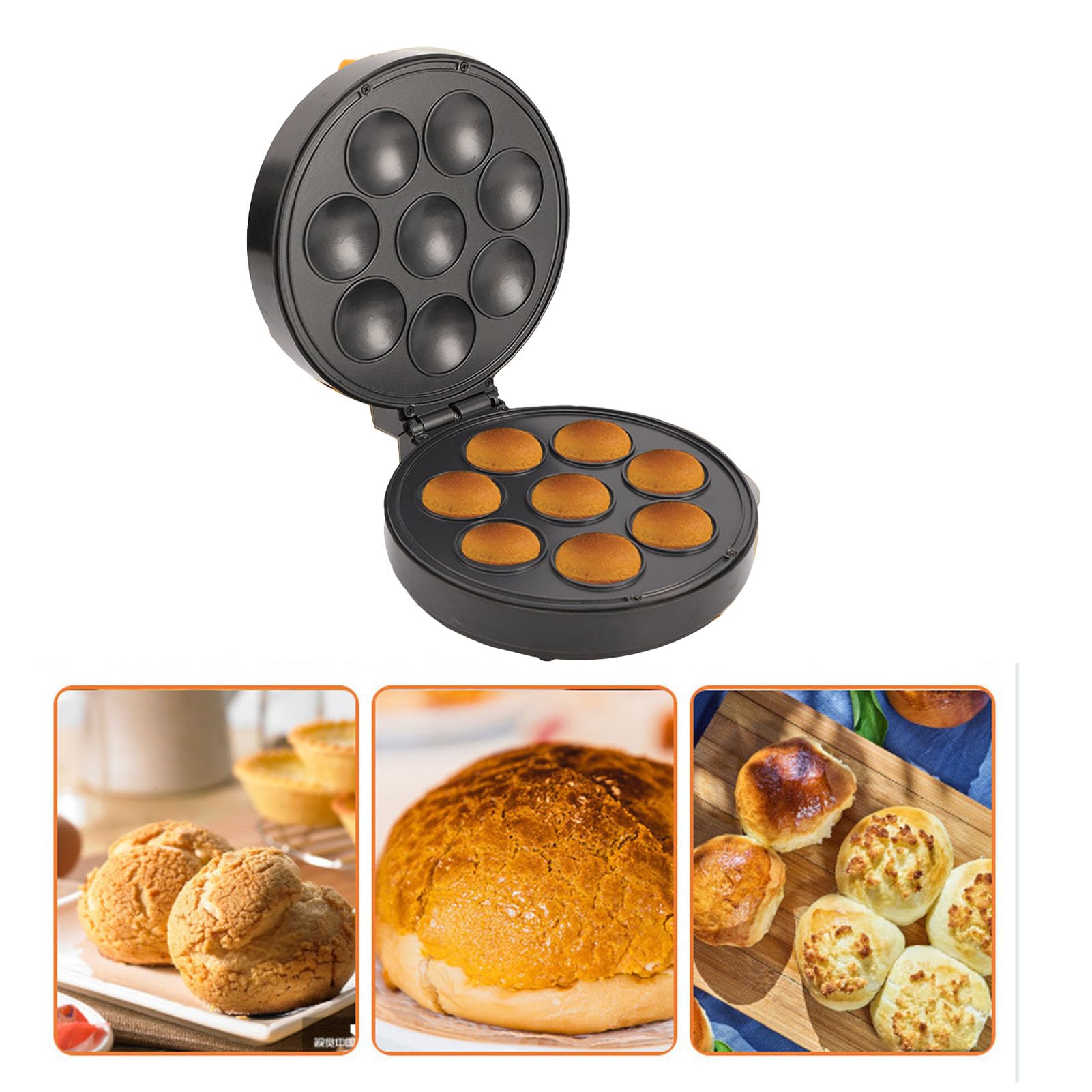 8-Loch-Cake-Pop-Maker mit Doppelseitigem Heizsystem, Legierungsmaterial, Einfach zu Verwenden für den Privaten und Gewerblichen Gebrauch, für die Herstellung von Brownies