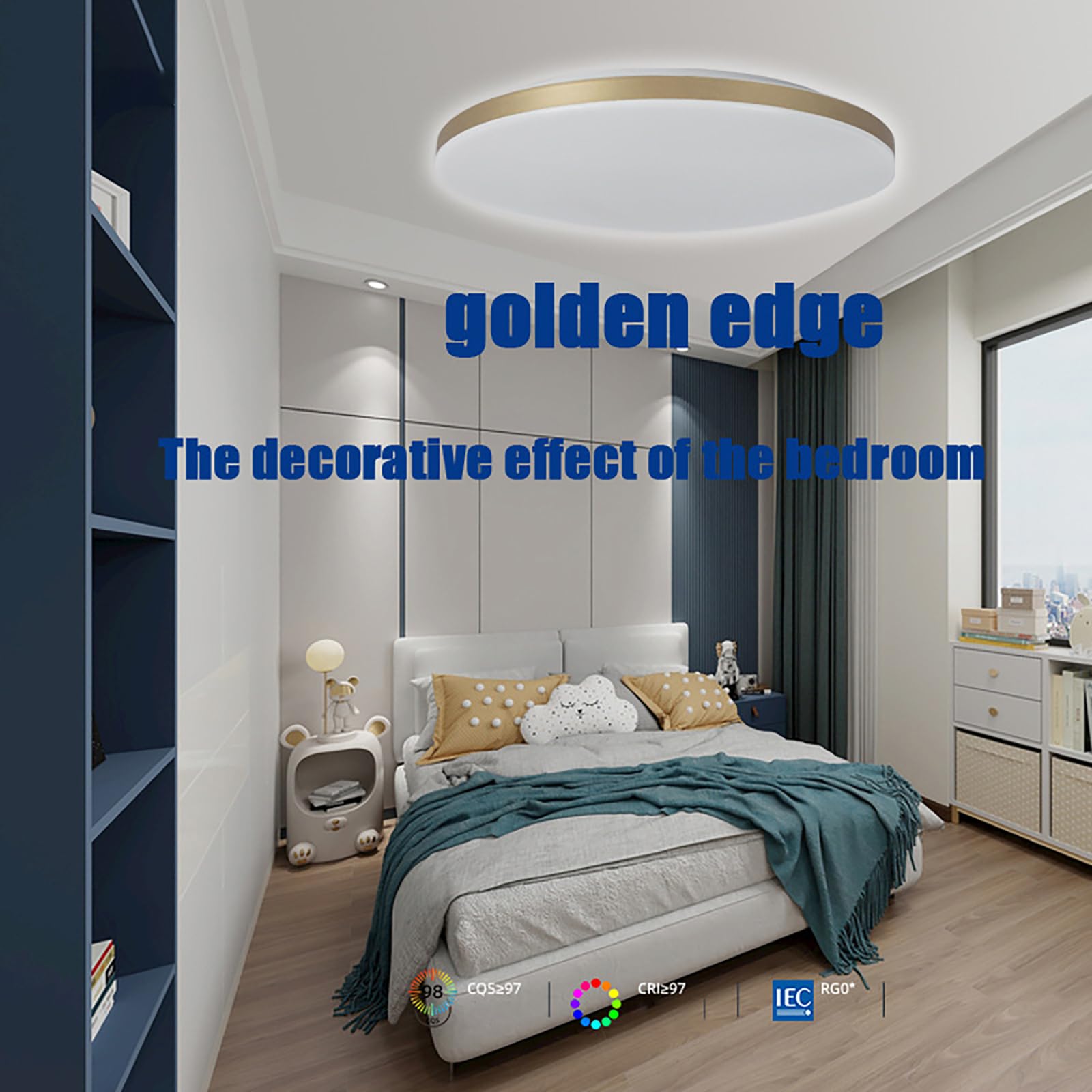 LED Tri-Proof Światło Sufitowe, Ultra Cienka Pyłoodporna Lampa Odporna Na Wilgoć, PVC PP, 6500K Cool White, Nowoczesne Światło Do Łazienki, Kuchni, Pomieszczenia, 30cm/11.8in -Grey
