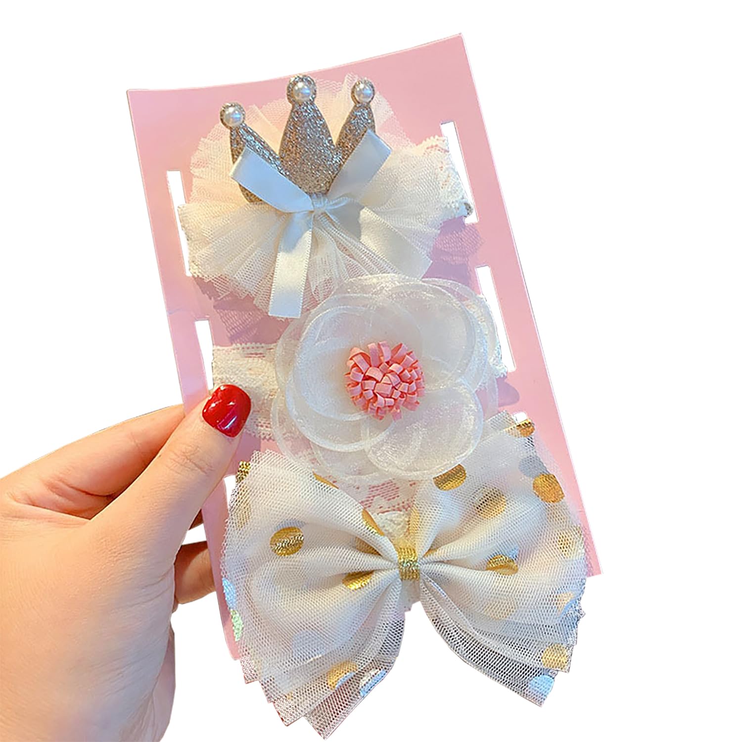 SYGA 3 Pcs Baby Girl Headband Soft Flower Bow Strechable Hairband Suitable For Newborns, Infants, Toddlers and Kids 0-3 Years(Color - 42)-picture-28
