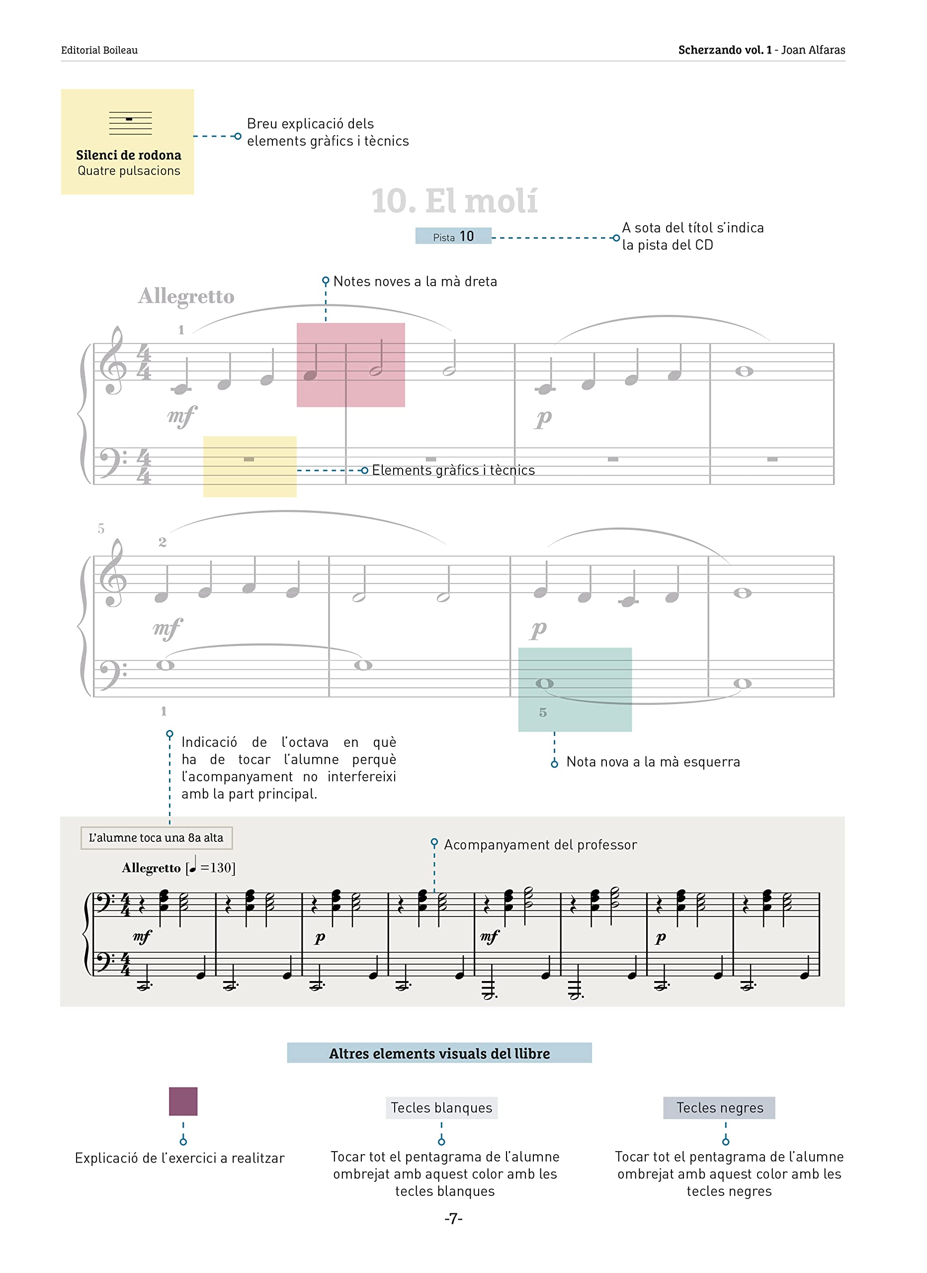 Scherzando Vol. 1 - Català (B.4000) - Mètode Creatiu I Dinàmic De Piano: 2