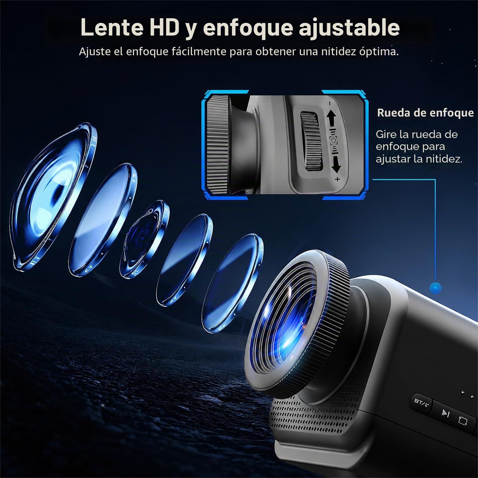 PRANITE Proyector 3D Galaxy 60 HD | Uso en Interiores