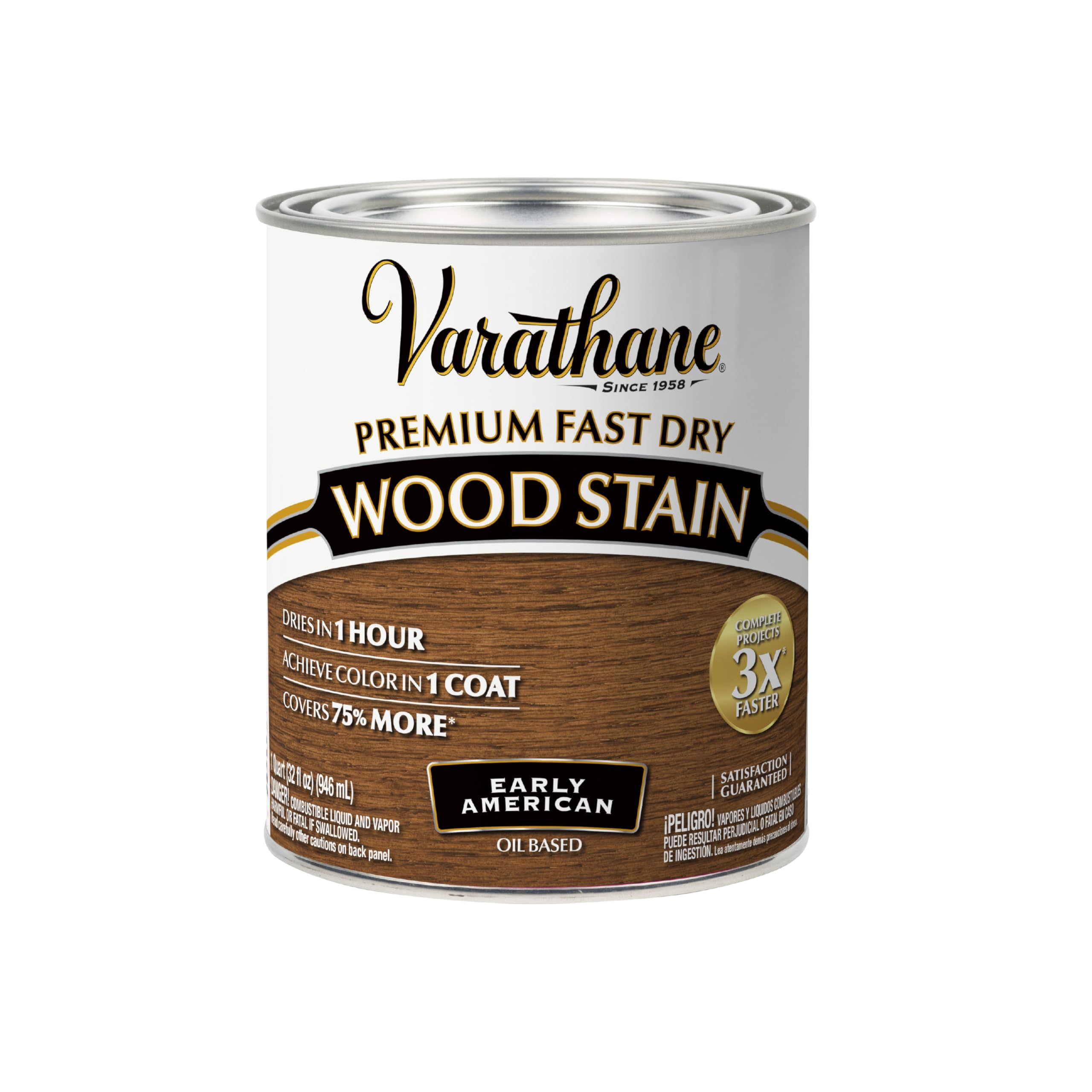 Rust-OlEUm Varathane 262005 32 Ounce 946Ml Premium Fast Dry Wood Stain Early American