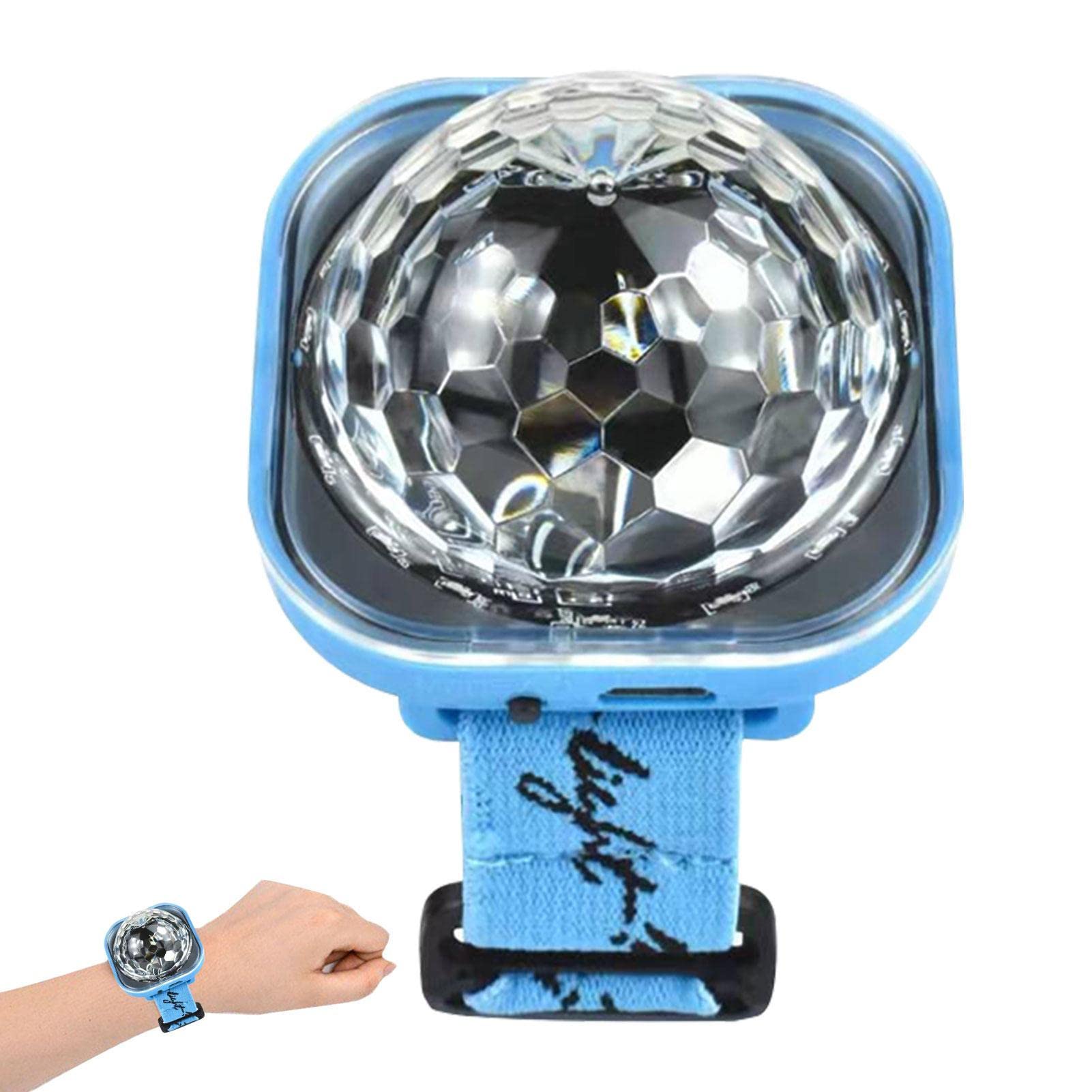 Bexdug Blue Disco Light - Sound Activated Led Disco Lights | Rechargeable Usb Bracelet For Home And Car, Battery Operated, Supplies