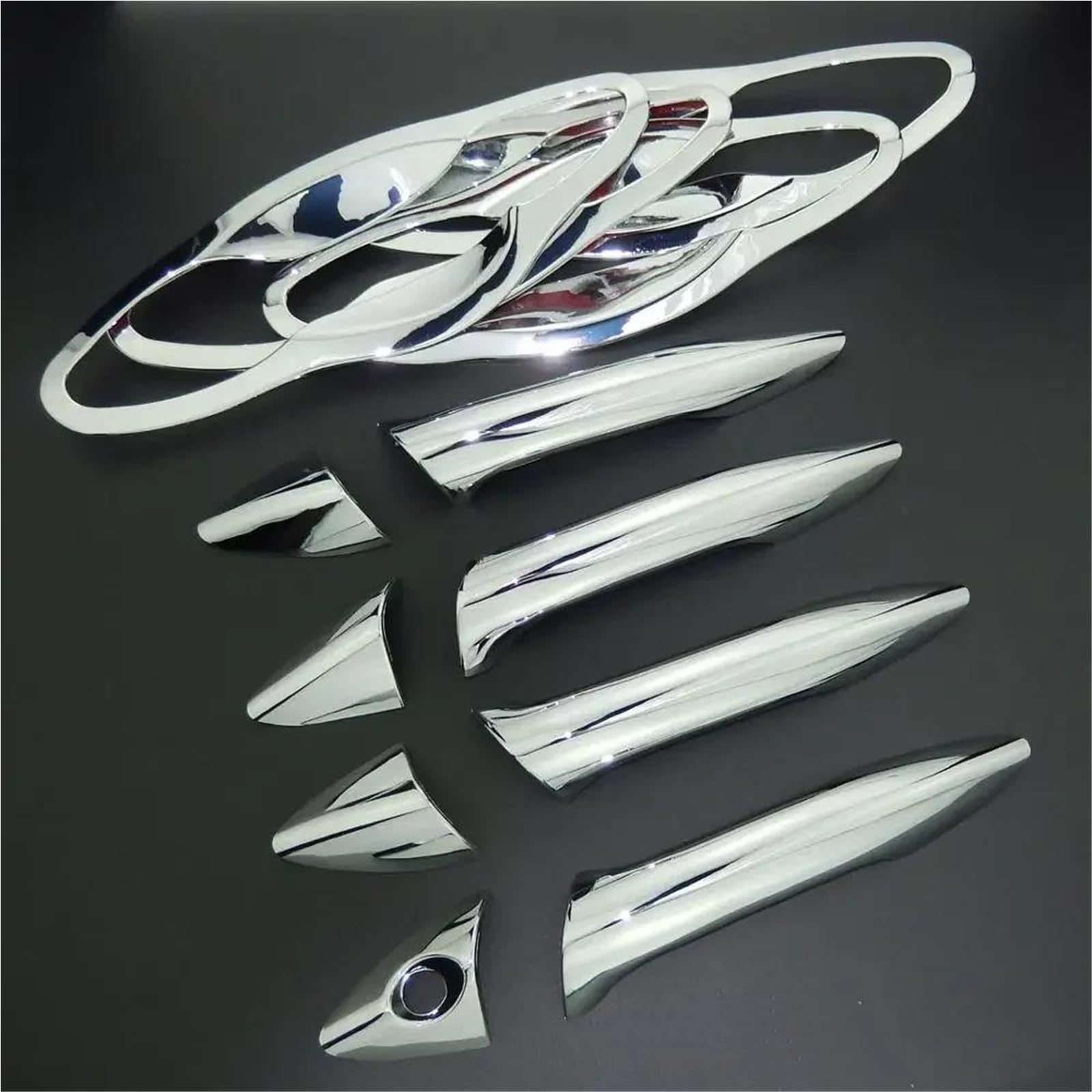 YSDSLS Sleek Door Handle for Hyundai for Elantra I35 2011-2016 5th Gen Chrome Door Handle Cover Trim & Door Bowl Cover Car Styling