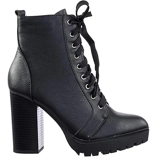 Soda Women's High Stacked Heel Bootie