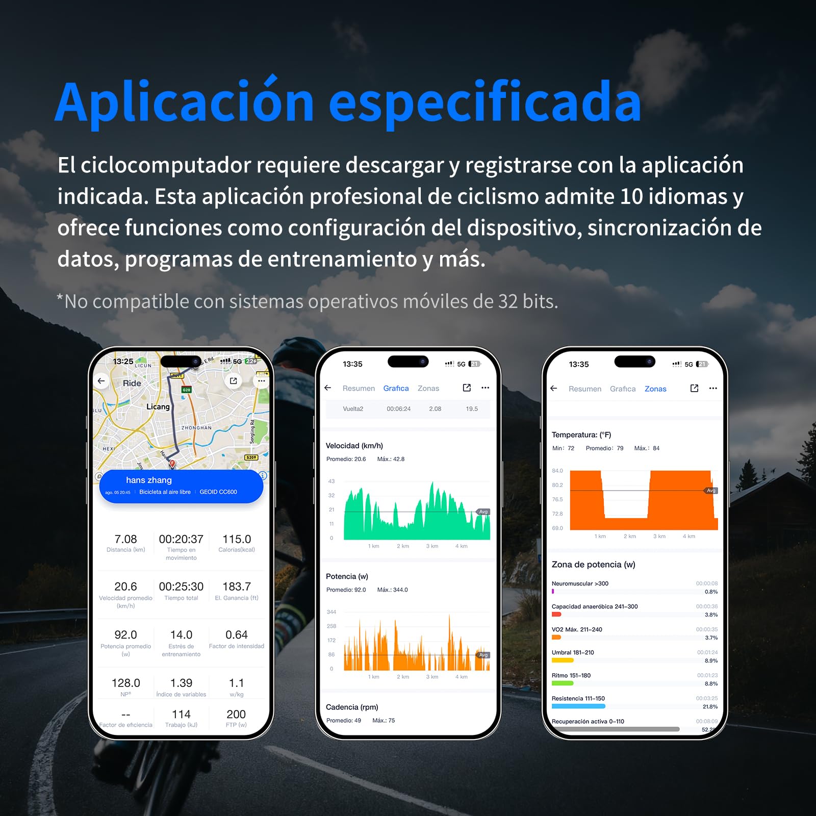 GEOID CC600 Ciclocomputador Bicicleta GPS, Pantalla a Color Resistente al Agua de 2,4", Navegación, Entrenamiento de Ciclismo, WiFi&Bluetooth&Ant+