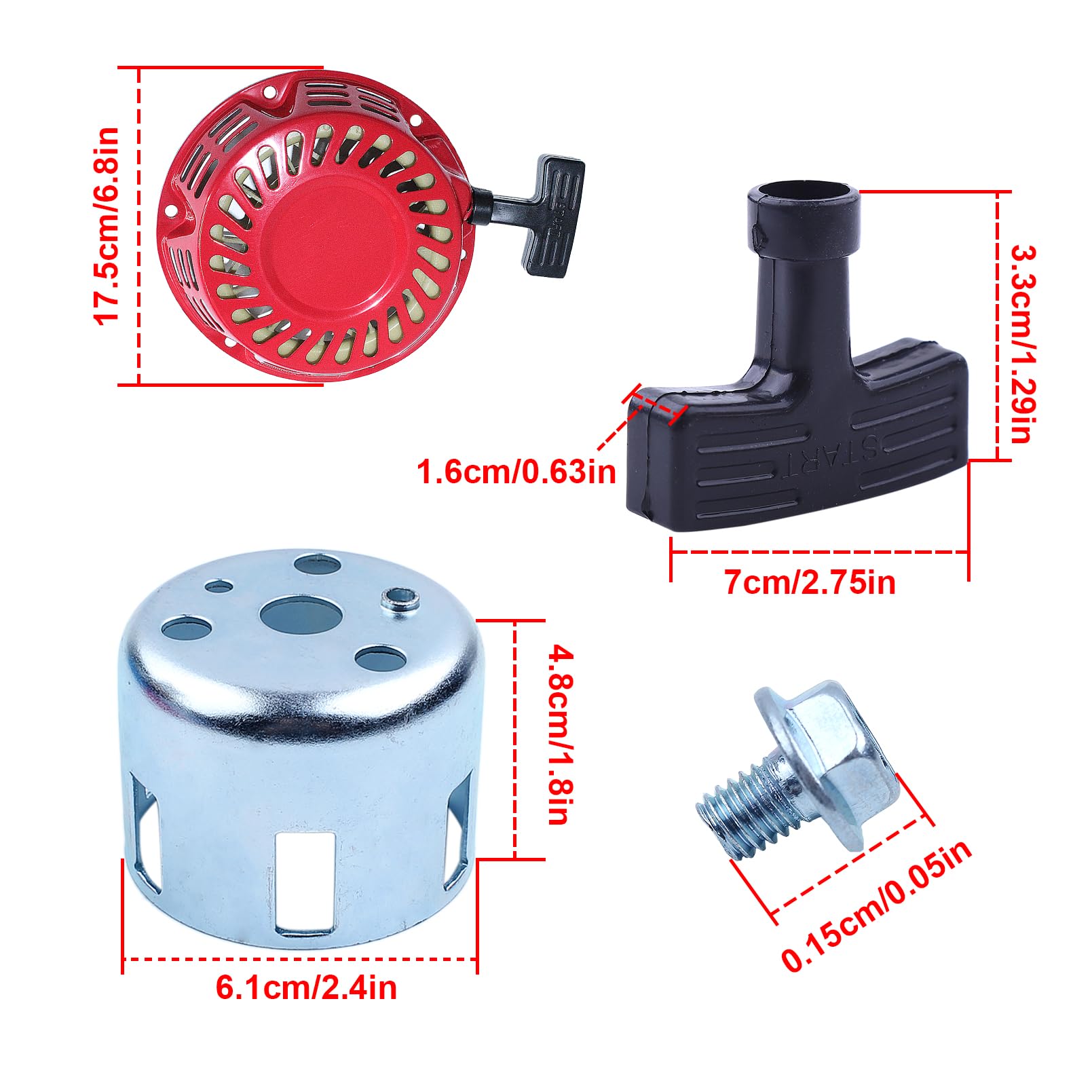 ESEYAIDA Kit De Arranque De Retroceso GX160 Para Honda GX120 GX160 GX200 Reemplazo Del Motor 28400-ZH8-013ZA 28400-ZH8-013YA