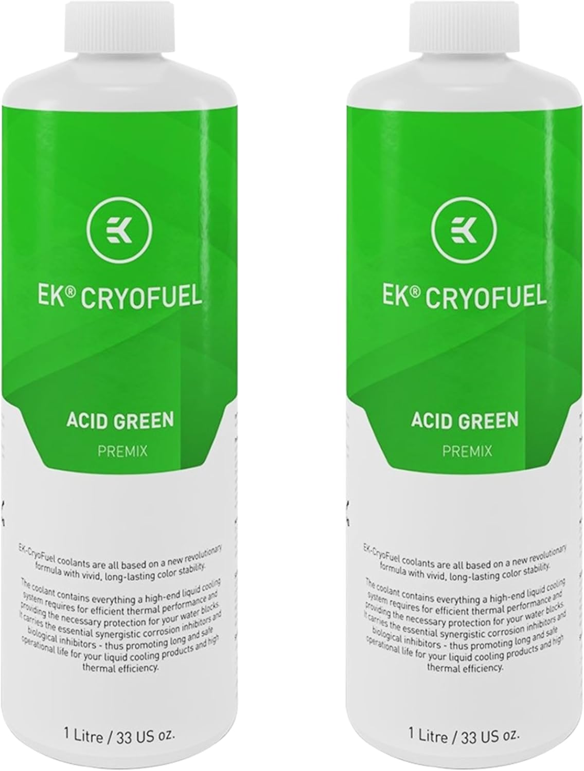 EKWB EK-CryoFuel Premix PC Coolant, 1000mL, Clear, 2-Pack
