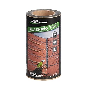ZIP System Adhesive Flashing Tape for Windows & Doors, 9" x 50 Roll | Professional-Grade Acrylic Adhesive Flashing Tape for Windows, Doors & Rough Openings, Provides Weather Protection