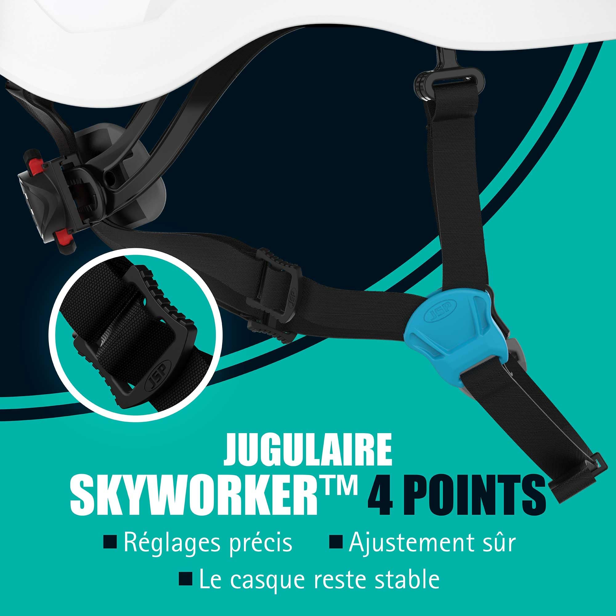 JSP Casque de Sécurité EVO ALTA Skyworker Crémaillère - Ventilé - Noir (ARC170-001-100)