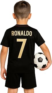 Sports Soccer Football Portu Jersey Ronaldo 7 Home Away Kit Jersey T-Shirt with Black Shorts 2026(Kid's,Boy's & Men) Price In India