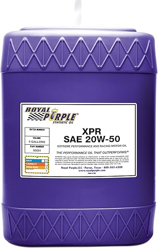 Miniatura 3 de Royal Purple (06051-6PK XPR SAE 20W-50 Aceite sintético para motor de carreras, 1 cuarto de galón, caja de 6)