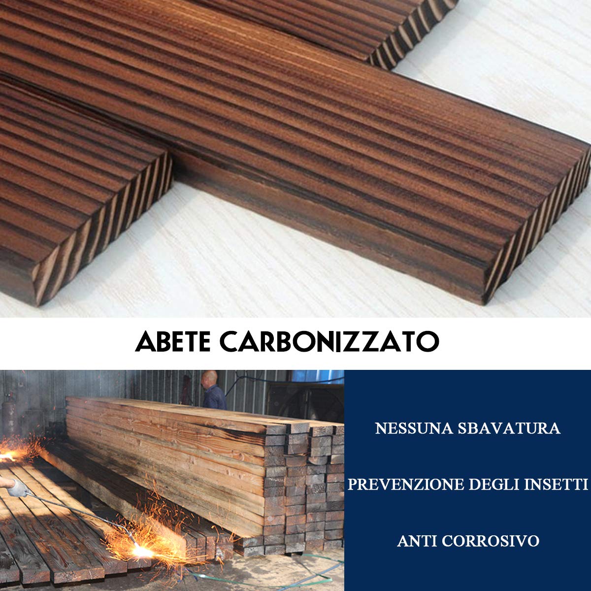 COSTWAY Fontana da Giardino 2 Piani con Pompa d'Acqua, Legno di Abete, Perfetto per Esterno, 61 x 44,5 x 44,5 cm