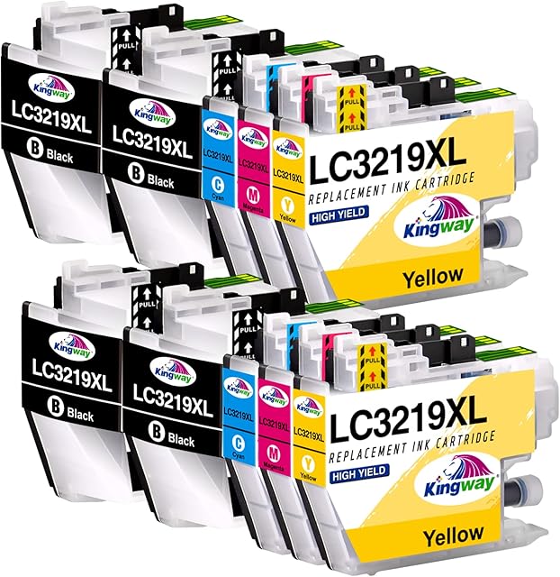 KINGWAY LC3219XL Ink Replacement for Brother LC3219 LC3217 Ink Cartridges for Brother MFC-J6530DW MFC-J5330DW MFC-J5335DW MFC-J6930DW MFC-J5730DW MFC-J6935DW MFC-J5930DW Printer, Multipack of 10