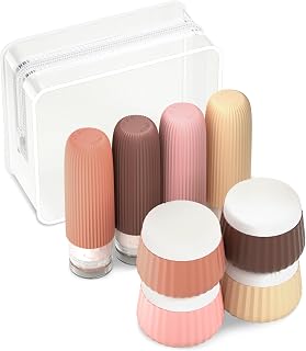 Mrsdry Travel Bottles 8 Pack, TSA Approved 3 oz Toiletries Containers, Leak Proof Silicone Squeezable Essentials Jars with Clear Bag