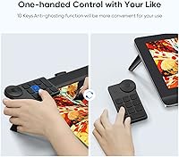 Vista 6 de XPPen Mini Keydial ACK05 Teclado de acceso directo inalámbrico Bluetooth programable Express Control remoto con dial y teclas expresas