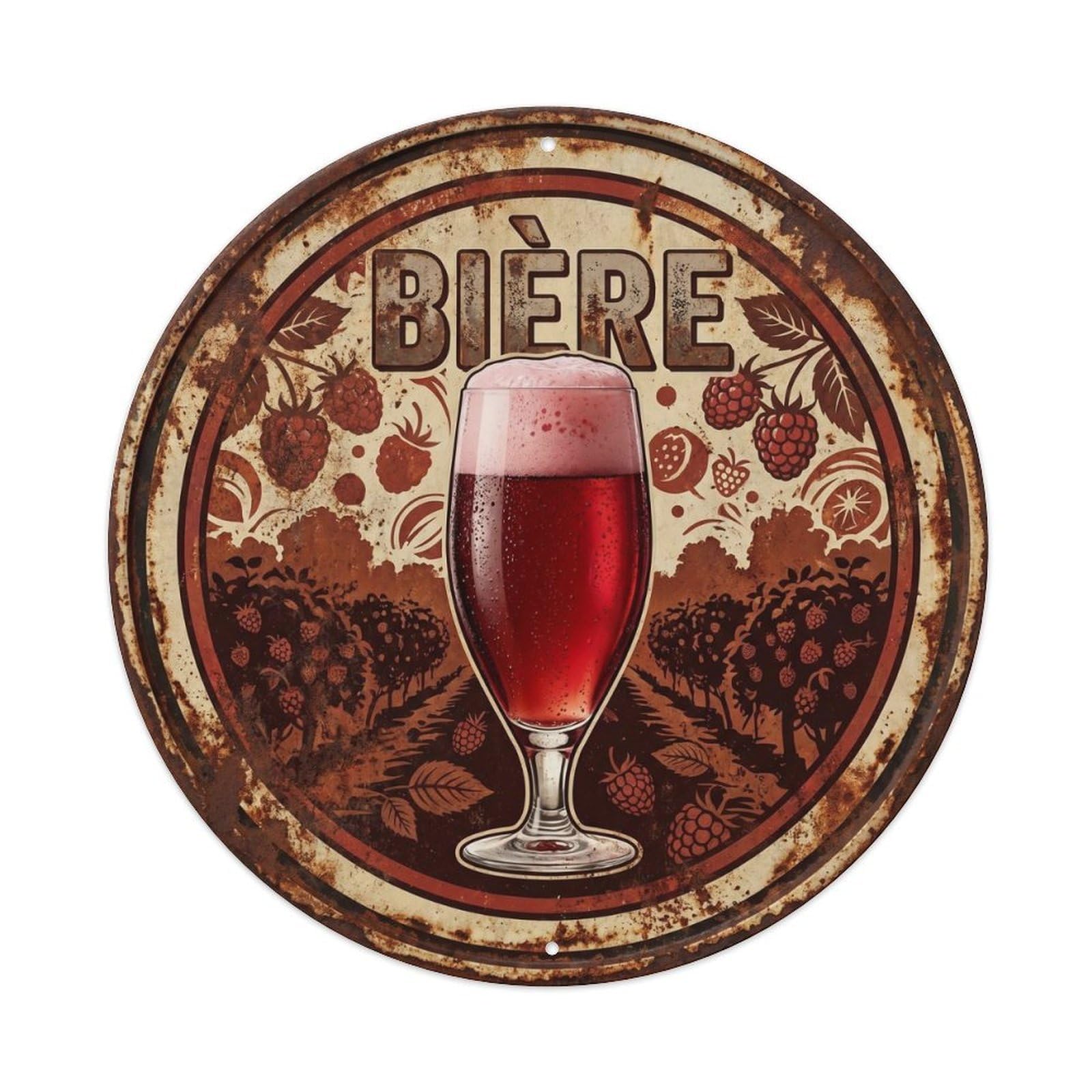 Okahys 8X8inch Classic Style Beer Mug Craft Brewery Belgian Travel Pub Ale Vintage Metal Tin Sign