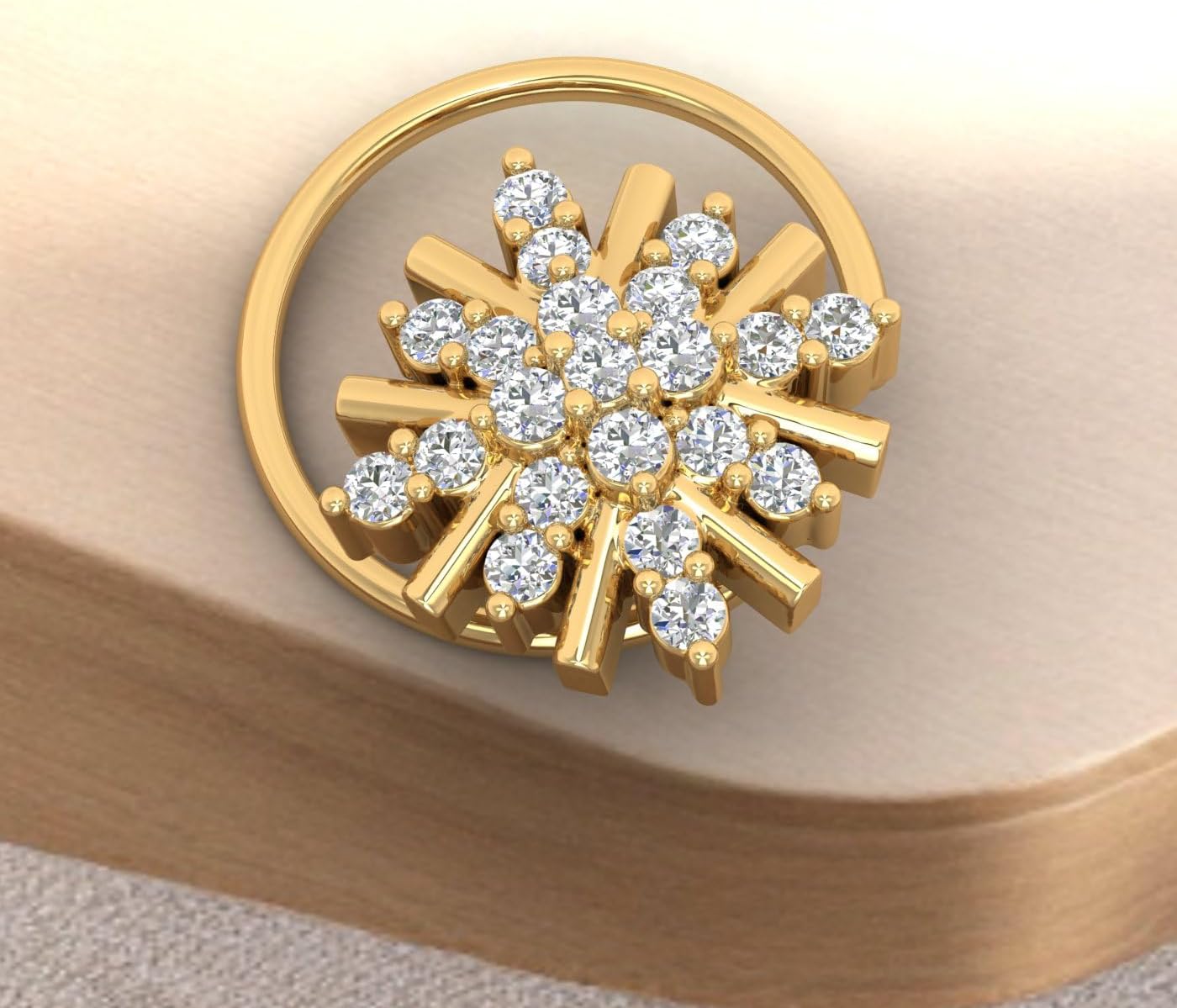 1/10 Carat Natural Diamond Nose Pin Wire Nose Stud in 14K Solid Gold Nose Stud - IGI Certified Gold Jewelry Gift for Women