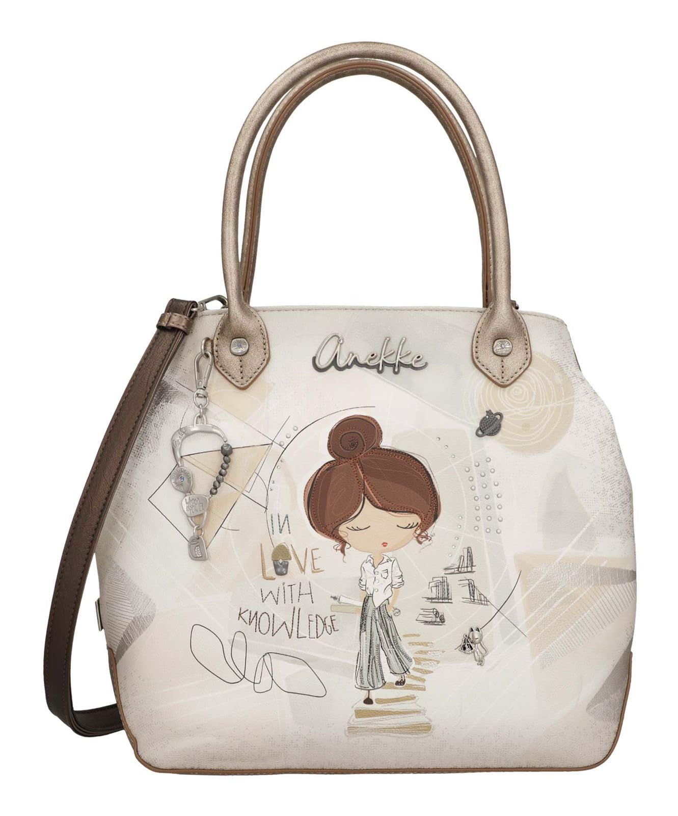 Anekke bolso bandolera Sophia Short Handle Bag Multicolor crema