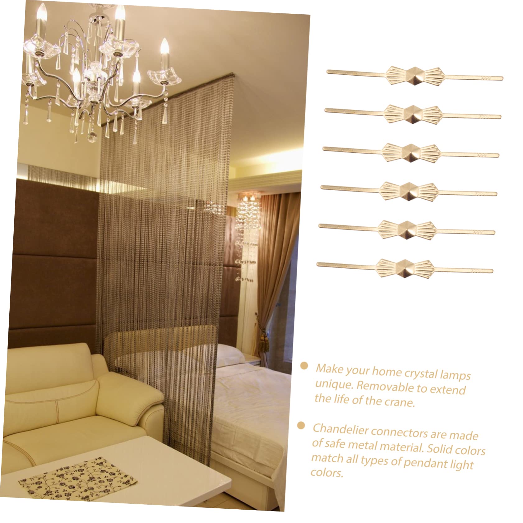 Connettori Per Lampadari 200 Pezzi Clip Farfalla Metallo Resistente Per Fissaggio Cristalli e Accessori Illuminazione