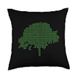 Binary Code Coding Binary Code Tree Throw Pillow, 18x18, Multicolor
