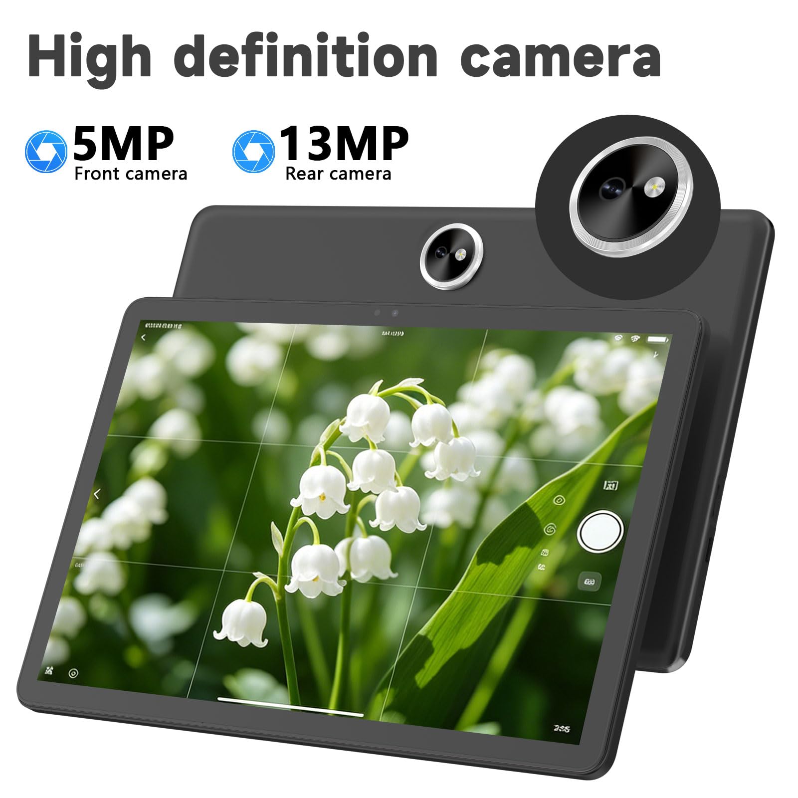 PEICHENG Tablet Android 16 de 11 pulgadas con procesador Octa-Core, 18 GB de RAM 128 GB ROM, batería de 8000 mAh, pantalla táctil IPS HD 1280X800, cámaras duales de 5MP+13MP (negro) 6