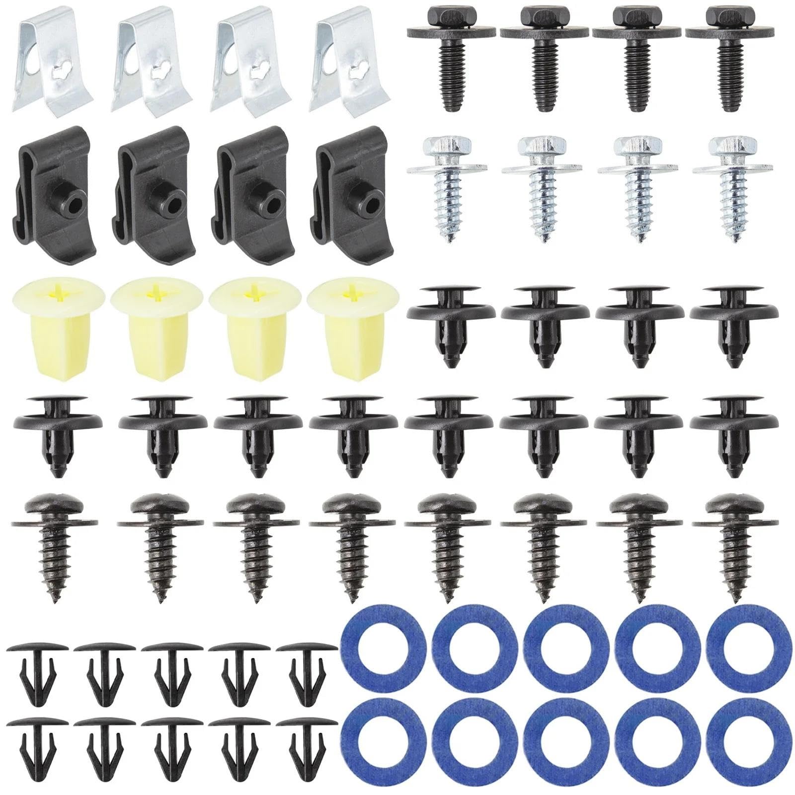 Screws clips part For Toyota For Camry 2018 For Avalon 2019 For Scion XA 2004-2006 50/60pc Car Engine Under Body Cover Clips Bumper Screws Rivet Fender Trim(60PCS)