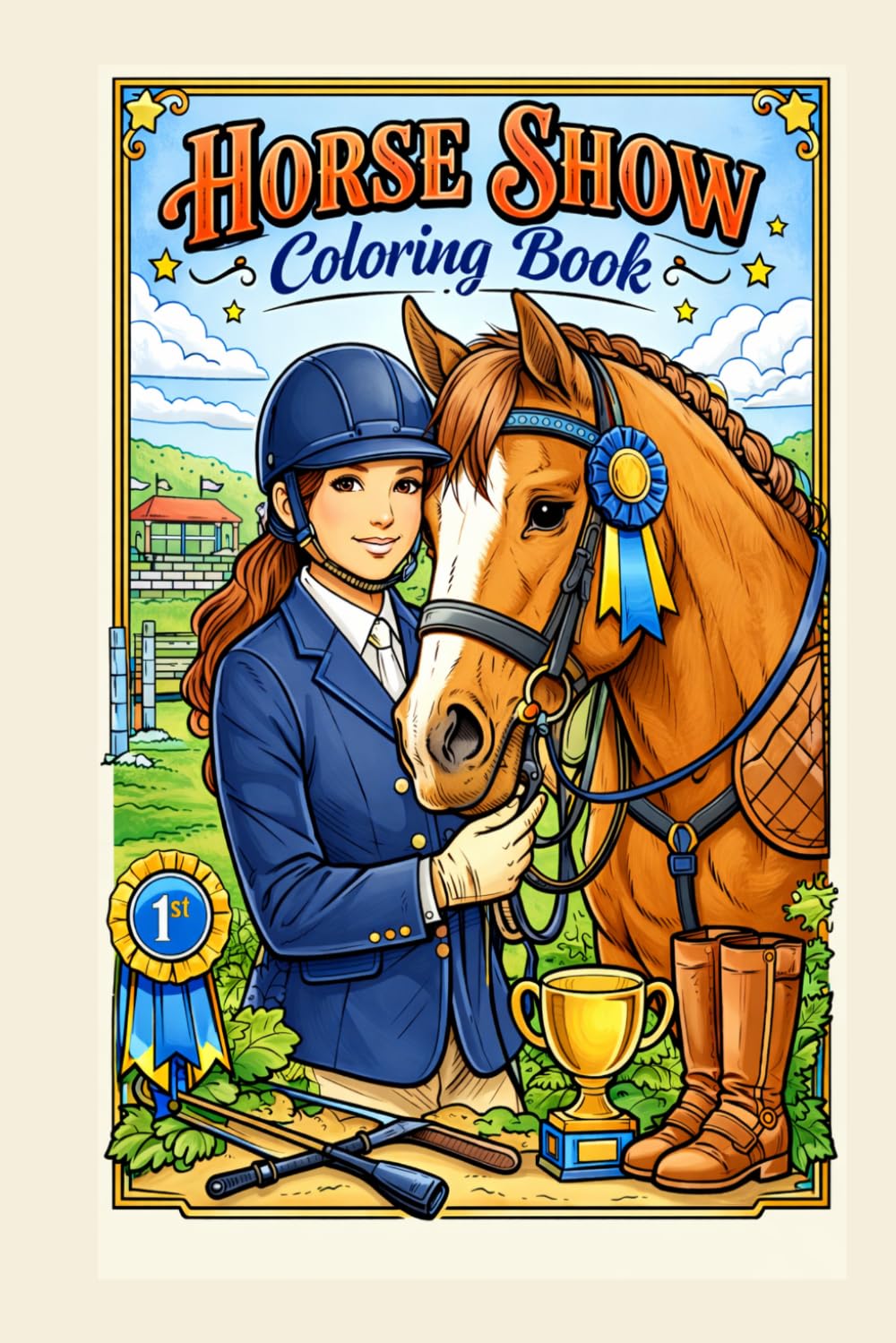Horse Show Color Book: A Relaxing Escape for Horse Lovers