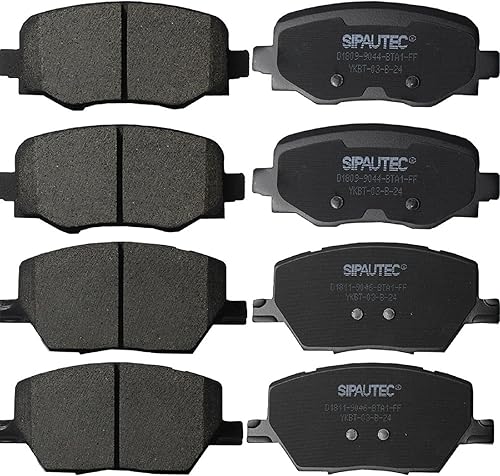 Miniatura 32 de Juego de pastillas de freno delanteras y traseras de 4 ruedas de repuesto de pastillas de freno de disco de cerámica para Nissan Pathfinder