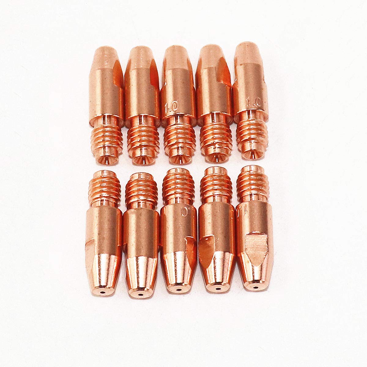 TywelMaster15AK 24KD 36KD Contact Tips Nozzles Holders Swan Neck MIG Torch/Gun Consumables for Euro Style MIG MAG Welding Torches (36KD 1.2 Tip 10pcs ECu)