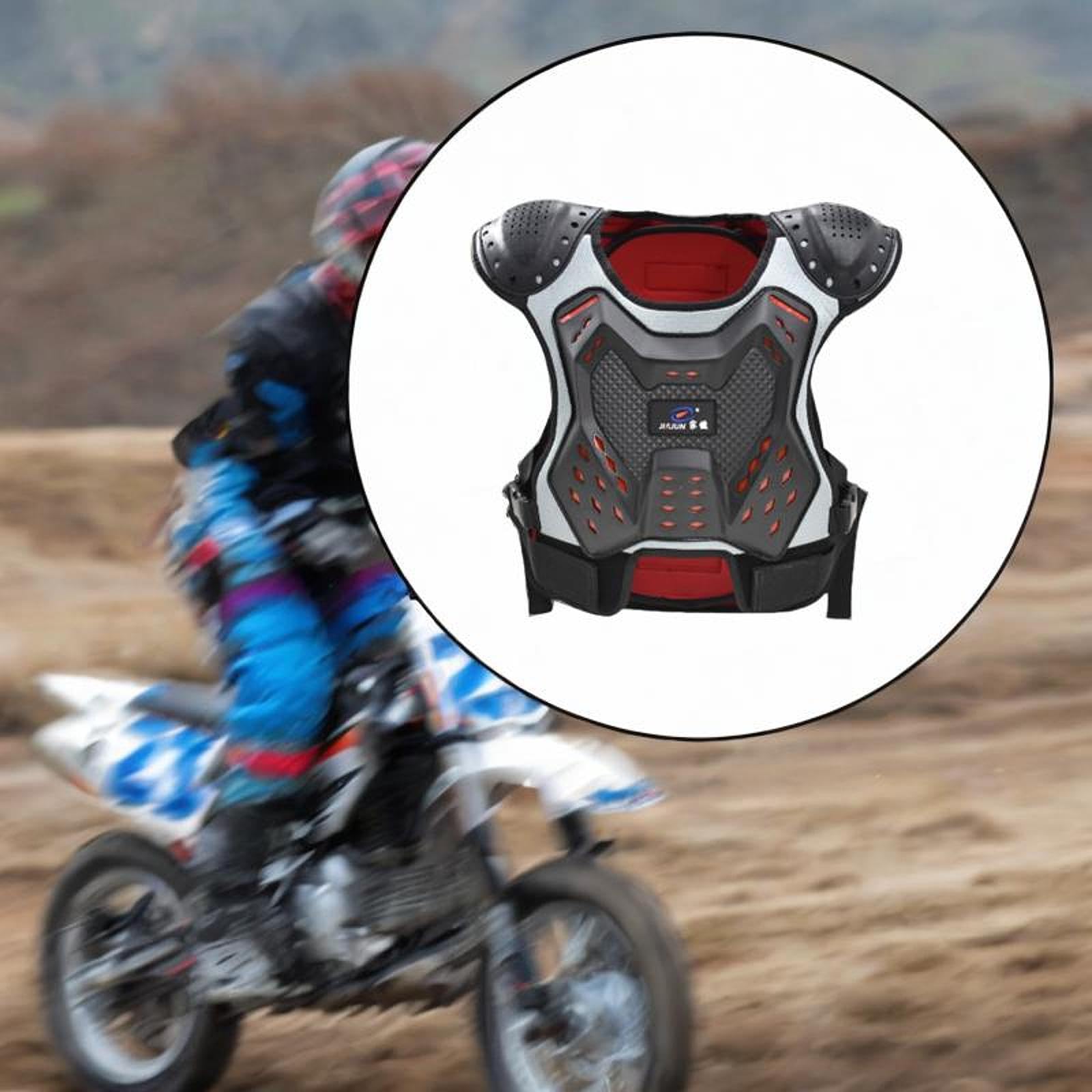 harayaa Gilet da per Bambini, Armatura Protettiva, Giacca da Motocross Leggera, Sicura E Ammortizzante, Adatta a Bambini E Bambine per Ciclismo, Pat