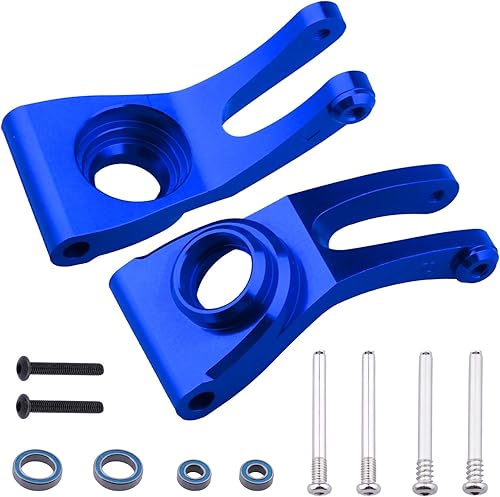 Miniatura 4 de HobbyPark Bujes traseros de aluminio para Arrma 110 Granite 4X4, Typhon, Big Rock, Senton, Reemplazo de AR330467, piezas de opción (rojo)