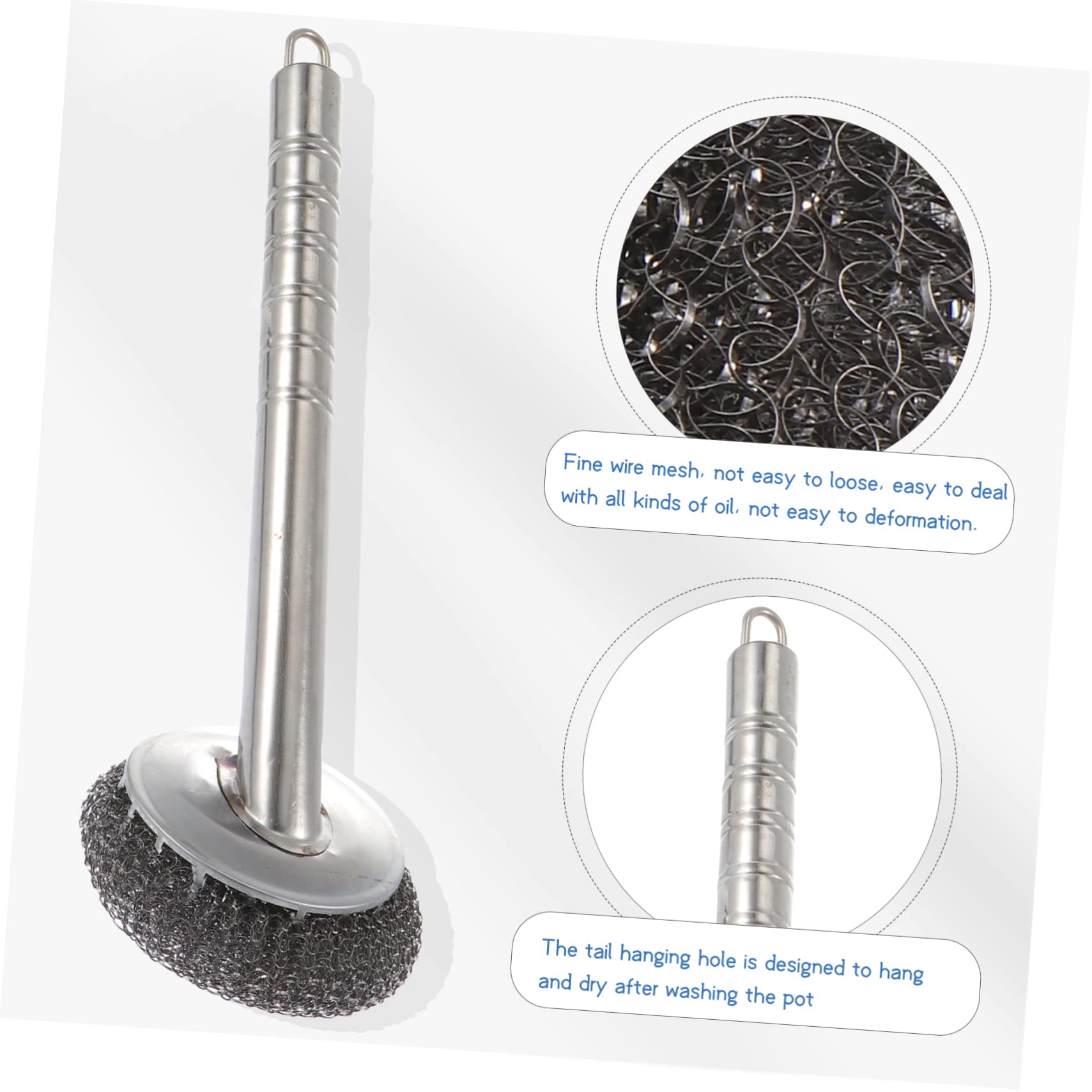 Ipetboom 3piezas Cepillo De Limpieza De Esferas De Alambre De Acero Inoxidable para Utensilios De Cocina y Ollas Accesorio De Cocina Práctico y Duradero