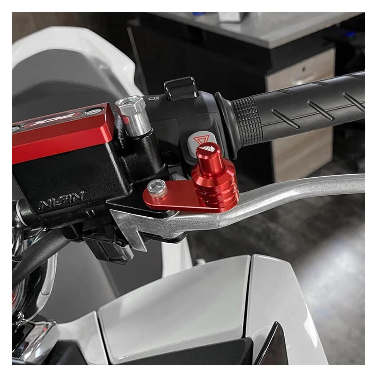 Livello Di Parcheggio Del Freno Per H&ONDA Forza300 Forza250 Forza125 Forza 300 250 125 Freno Di Stazionamento Per Moto Controllo Semi-automatico Blocco(Black)