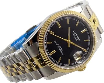 Whatswatch 36mm Parnis Black dial Sapphire Glass 21 Jewels Miyota Automatic Mens Watch ZA-337