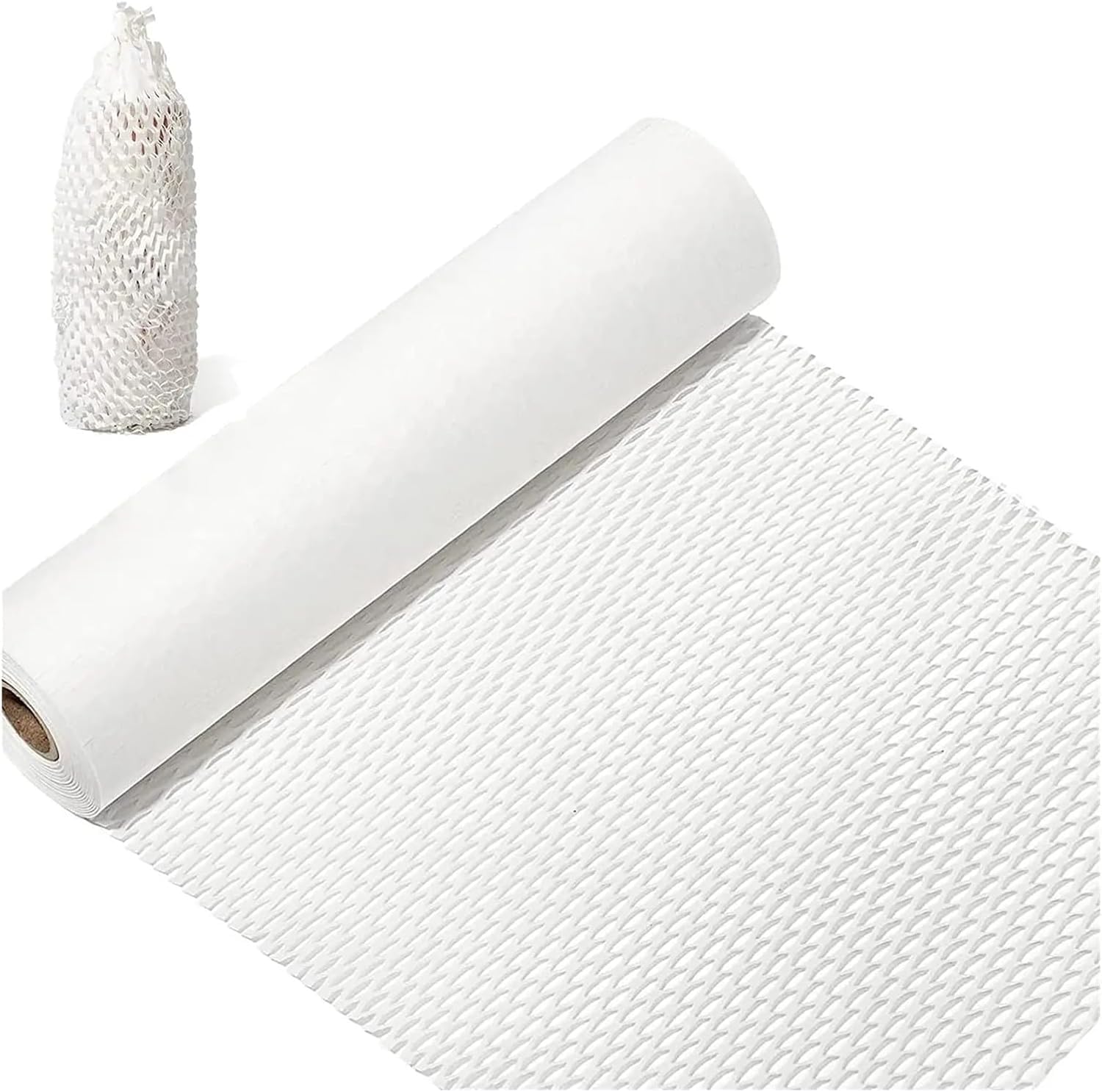 Papier ochronny do opakowań Rolki papieru pakowego o strukturze plastra miodu do amortyzacji(Bianco,30cm x 5m)
