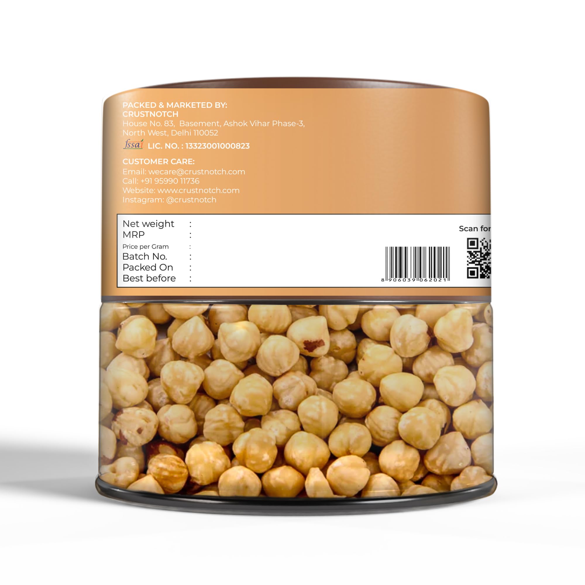 CrustNotch Hazelnuts 250gm | Premium Raw, Dehulled Hazelnuts for Snacking & Chocolate Spreads | Healthy, Delicious, Nutritious Dry Fruits for a Tasty Treat - Image 4 thumbnail