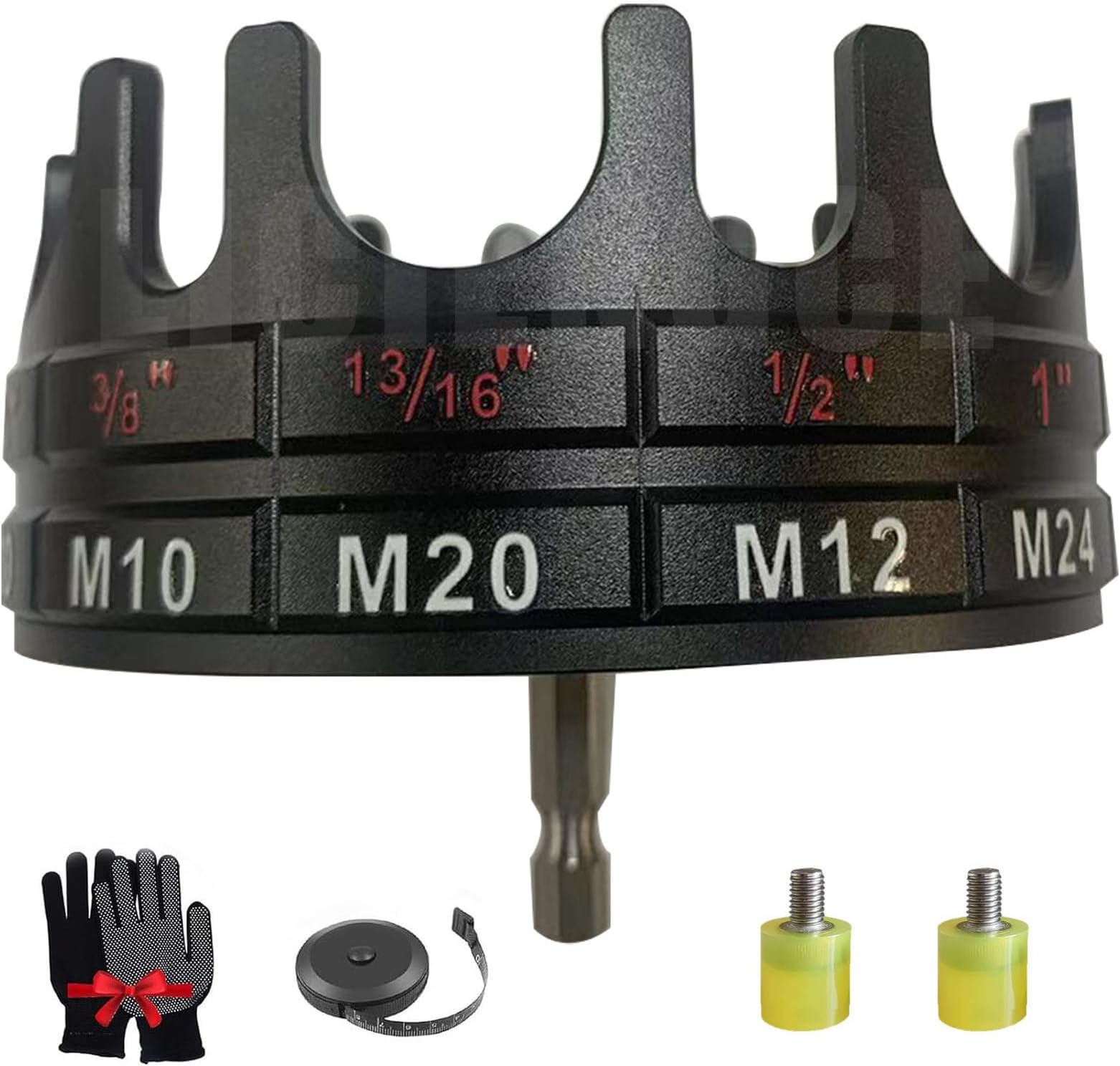 Upgrade Nut Spinning Drill Attachment for 1/4" 3/8" 1-1/4" 13/16" 1" 1/2" Threaded Rods, M6-M30 Universal Nut Zipper Tool, Hex Shank Nut Runner Attachment for Conduit Racks & Strut Systems