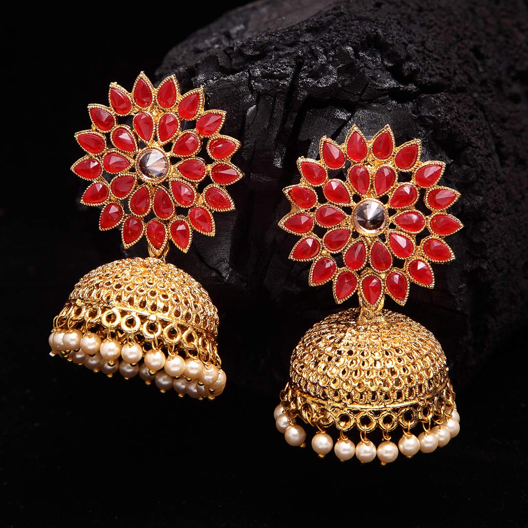 Stylish Pearl Jhumka Traditional Jhumki Earrings (12404er)