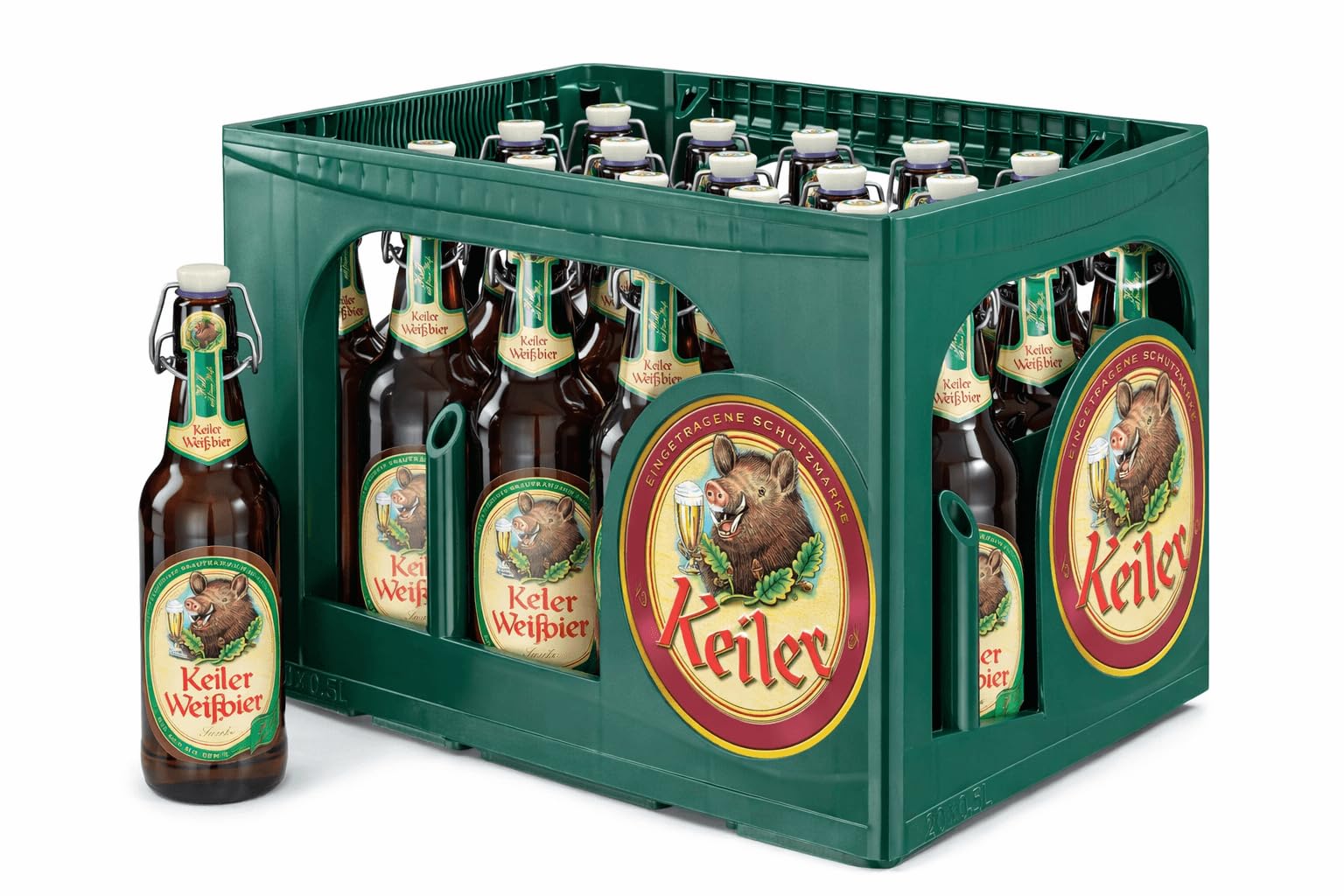 Keiler Weißbier Hell Bügel Mehrwegkasten 20 × 0,5 l