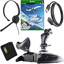 THRUSTMASTER T-Flight Hotas One Flight Simulator Controls for XBOX, Bundle with Microsoft Flight Simulator, PowerA Chat Headset, USB Extension cable & PremGear Cloth